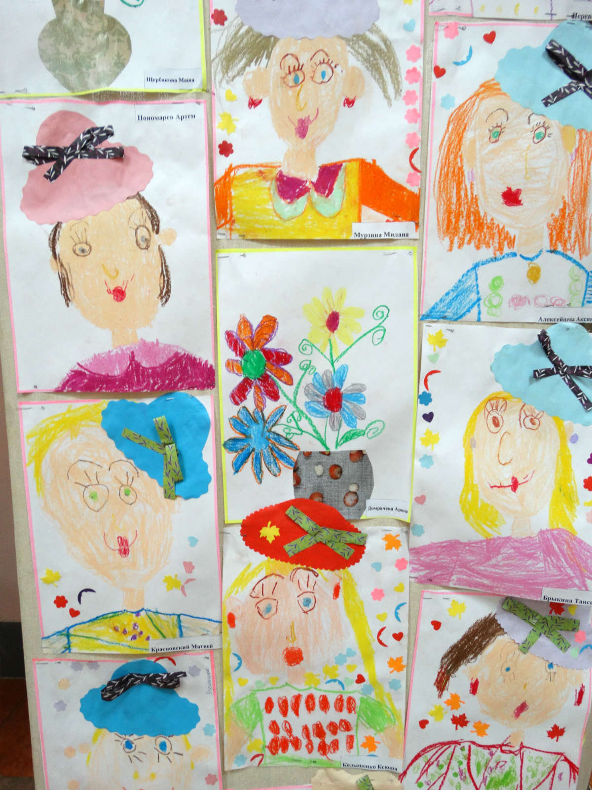 Детские рисунки ко Дню матери в детском саду