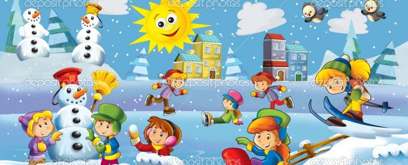 Раскраска сказочная зима Зима детские забавы